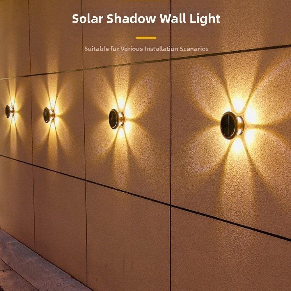 Smart Garden Fence & Balcony Hanging Planter - Lámpara Solar LED Impermeable para Pared,