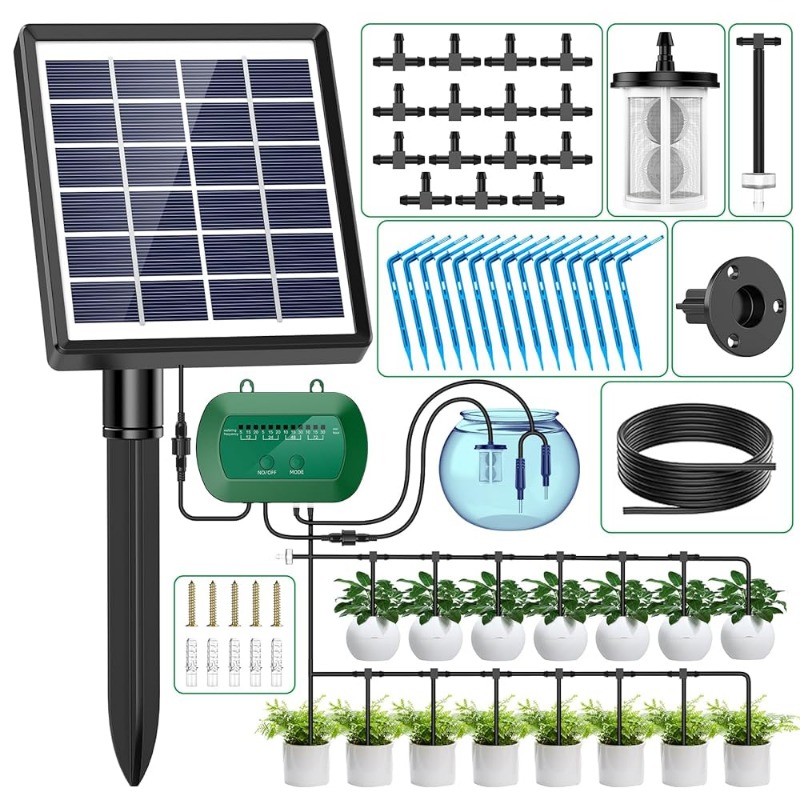 Smart Garden Watering System - Kit de riego Solar inteligente, 6V,