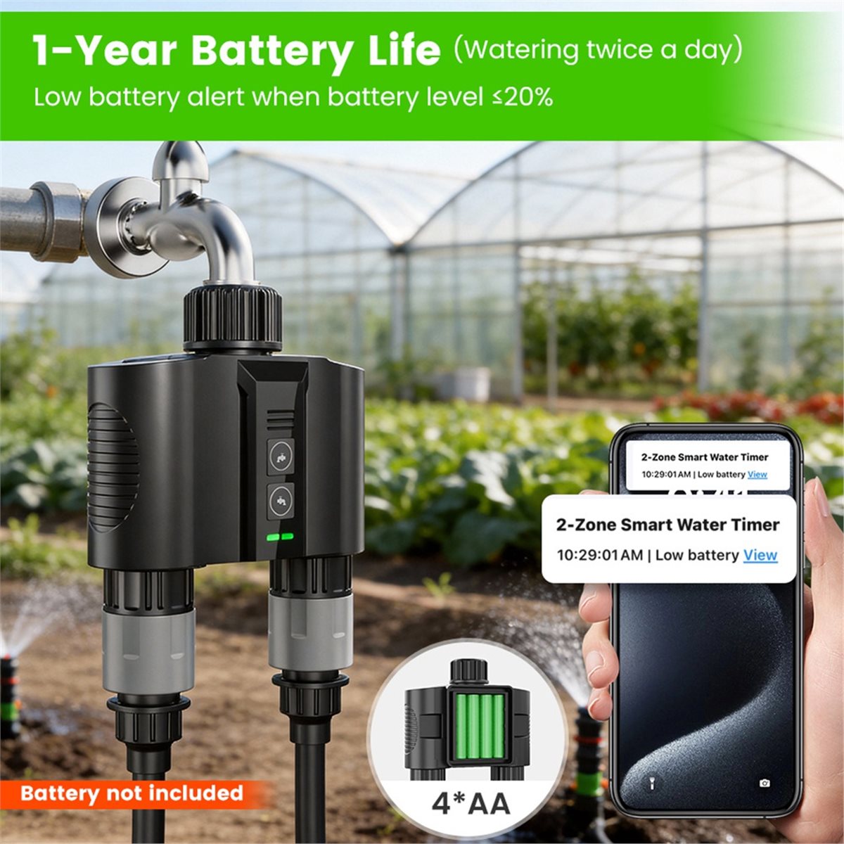 Smart Garden Usa - Y17A 1 Set Temporizador de Riego