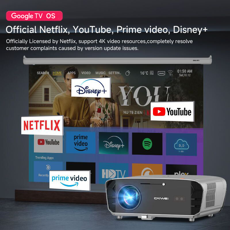 Proyector 4k para Google Smart - Smart Garden Video reseña y precio